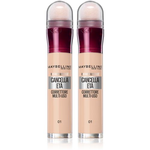 Instant Anti Age Eraser corrector líquido con esponja aplicadora formato ahorro tono 01 Light - Maybelline - Modalova