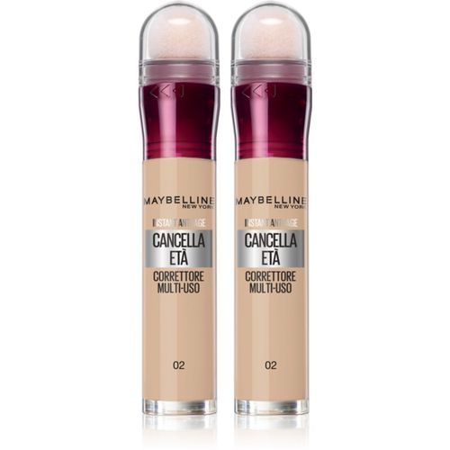 Instant Anti Age Eraser corrector líquido con esponja aplicadora 02 Nude(formato ahorro) tono - Maybelline - Modalova