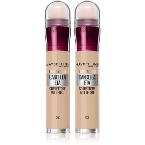 Instant Anti Age Eraser corrector líquido con esponja aplicadora formato ahorro tono 02 Nude - MAYBELLINE NEW YORK - Modalova