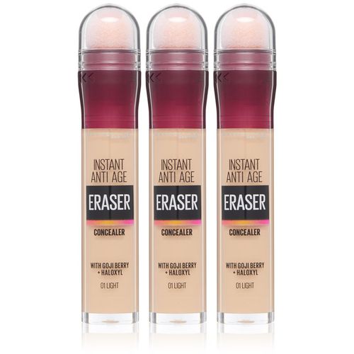 Instant Anti Age Eraser Flüssig-Concealer mit Schwamm-Applikator 01 Light(vorteilhafte Packung) Farbton - Maybelline - Modalova