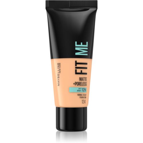 Fit Me! Matte+Poreless fondotinta matte per pelli normali e miste colore 124 Soft Sand 30 ml - Maybelline - Modalova