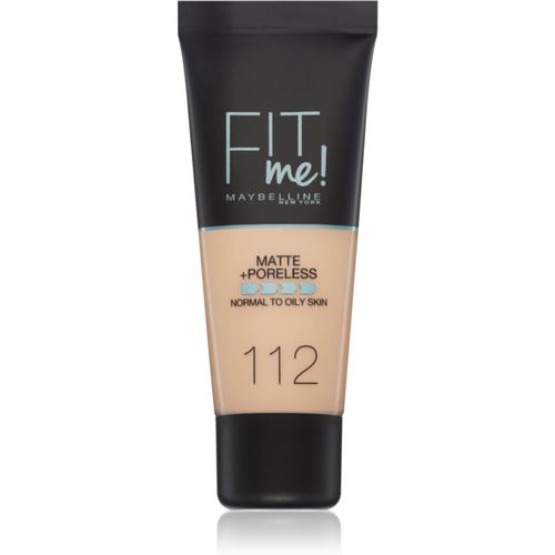 Fit Me! Matte+Poreless fondotinta matte per pelli normali e miste colore 112 Soft Beige 30 ml - Maybelline - Modalova