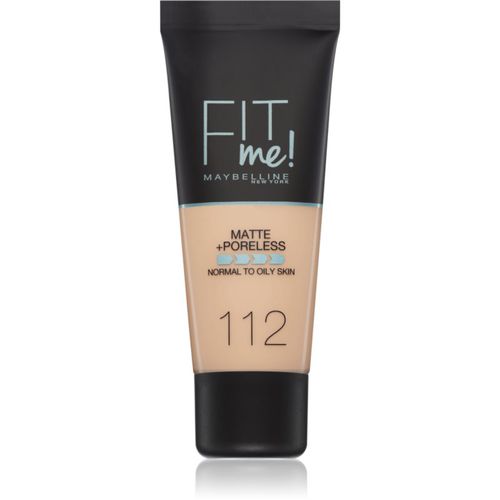 Fit Me! Matte+Poreless maquillaje matificante para pieles normales y mixtas tono 112 Soft Beige 30 ml - Maybelline - Modalova