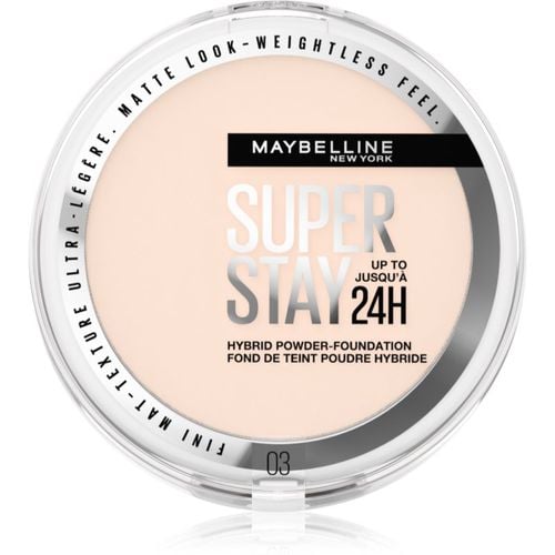 SuperStay 24H Hybrid Powder-Foundation das pudrige Kompakt-Make-up für mattes Aussehen Farbton 03 9 g - MAYBELLINE NEW YORK - Modalova