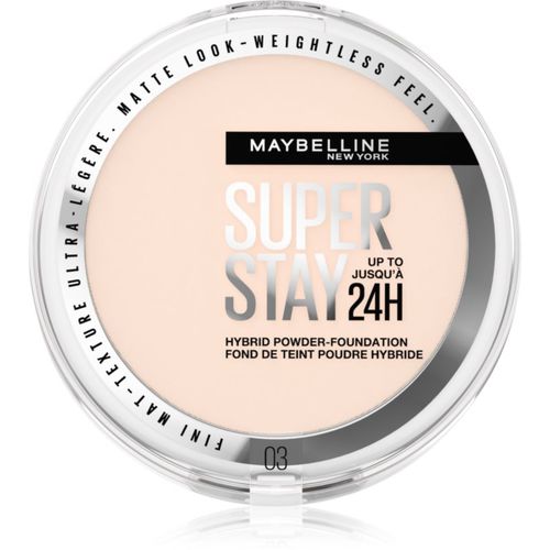 SuperStay 24H Hybrid Powder-Foundation fondotinta compatto in polvere per un finish opaco colore 03 9 g - MAYBELLINE NEW YORK - Modalova