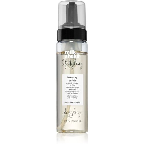 Lifestyling Blow-dry Primer espuma para el cabello protector de calor para el cabello 200 ml - Milk Shake - Modalova