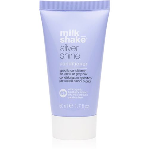 Silver Shine acondicionador para cabello rubio neutralizante para tonos amarillos 50 ml - Milk Shake - Modalova