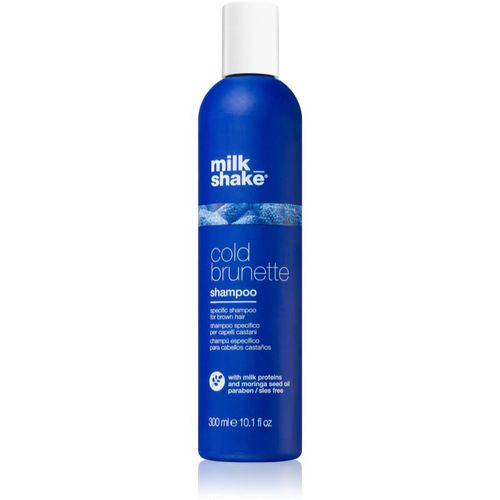 Cold Brunette champú para neutralizar el tono amarillo para los tonos marrones del cabello 300 ml - Milk Shake - Modalova