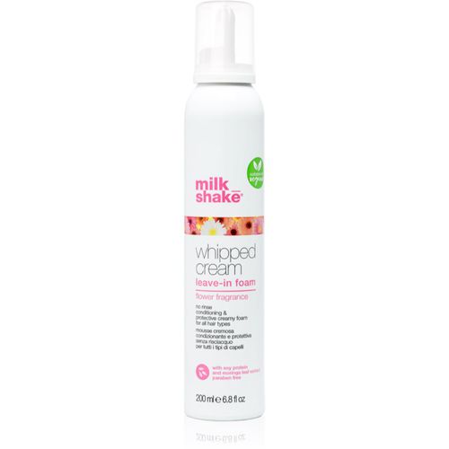 Whipped Cream trattamento idratante senza risciacquo per capelli tinti Flower Fragrance 200 ml - Milk Shake - Modalova