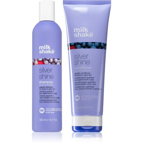 Silver Shine champú y acondicionador (neutralizante para tonos amarillos ) - Milk Shake - Modalova