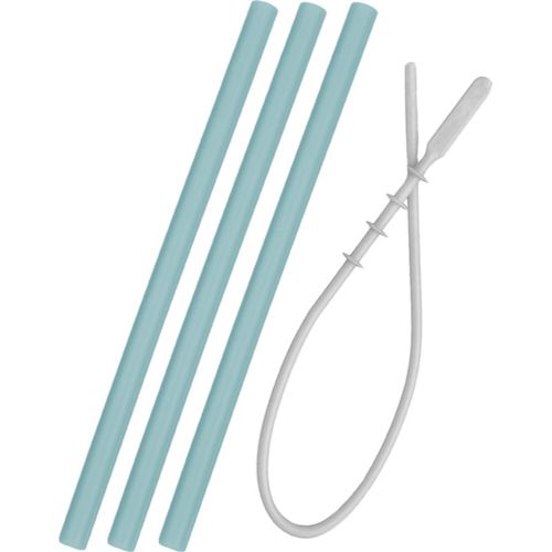 Flexi Straw with Cleaning Brush pajita de silicona con cepillo Aqua Green 3 ud - Minikoioi - Modalova