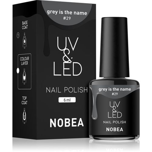 UV & LED Nail Polish esmalte para uñas en gel para lámpara UV/LED brillante tono Grey is the name #29 6 ml - NOBEA - Modalova