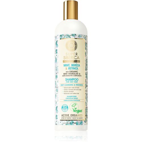 Mint, Bereza & Retinol champú para cabello graso 400 ml - Natura Siberica - Modalova