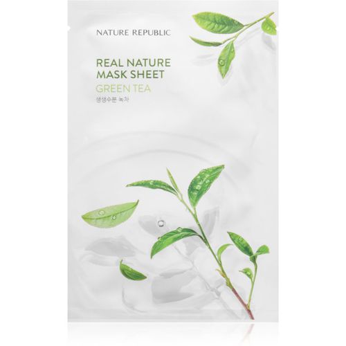 Real Nature Green Tea Mask Sheet Feuchtigkeitsspendende Tuchmaske mit grünem Tee 23 ml - NATURE REPUBLIC - Modalova