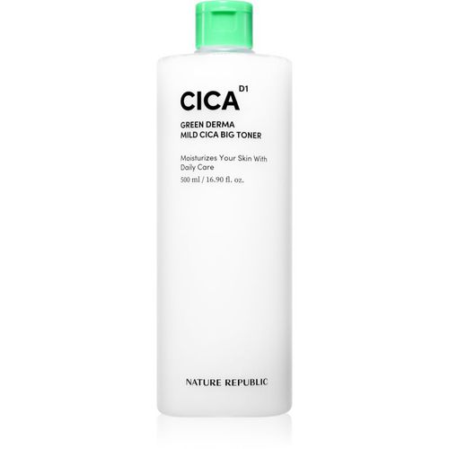 Green Derma Mild Cica Big Toner lozione tonica lenitiva per ripristinare la barriera cutanea 500 ml - NATURE REPUBLIC - Modalova