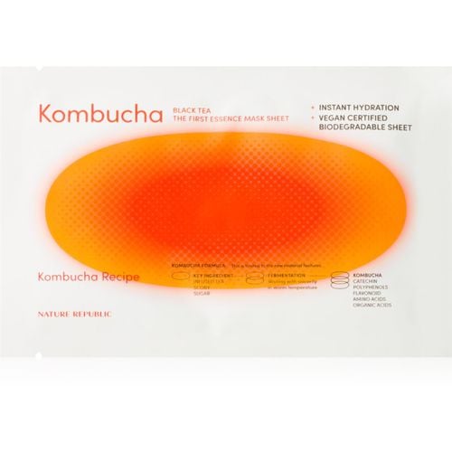 Kombucha Black Tea The First Essence Mask Sheet aufhellende, feuchtigkeitsspendende Maske für empfindliche trockene Haut 25 ml - NATURE REPUBLIC - Modalova