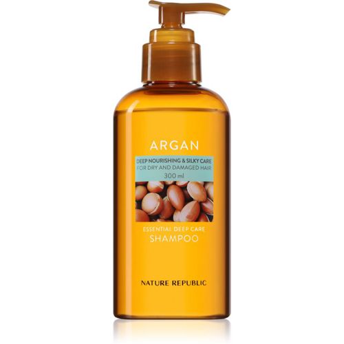 Argan Essential Deep Care Shampoo champú de regeneración profunda para cabello maltratado o dañado 300 ml - NATURE REPUBLIC - Modalova