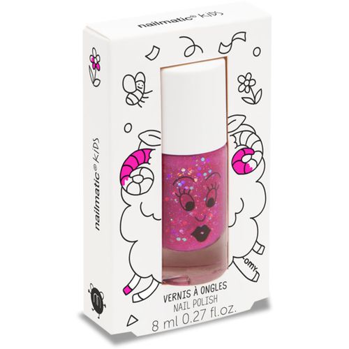 Kids Nagellack für Kinder Farbton Sheepy - transparent glitter raspberry 8 ml - Nailmatic - Modalova