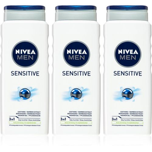 MEN Sensitive Duschgel für Herren 3 x 500 ml(vorteilhafte Packung) - Nivea - Modalova