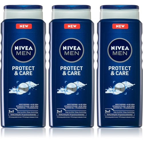 MEN Protect & Care Duschgel für Herren 3 x 500 ml(vorteilhafte Packung) - Nivea - Modalova