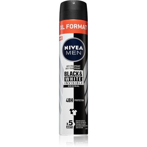 Men Black & White Invisible Original antitranspirante en spray para hombre 200 ml - Nivea - Modalova