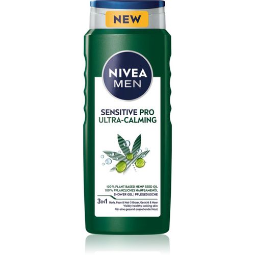 Men Sensitive Pro Ultra Calming gel de ducha para cara, cuerpo y cabello 500 ml - Nivea - Modalova