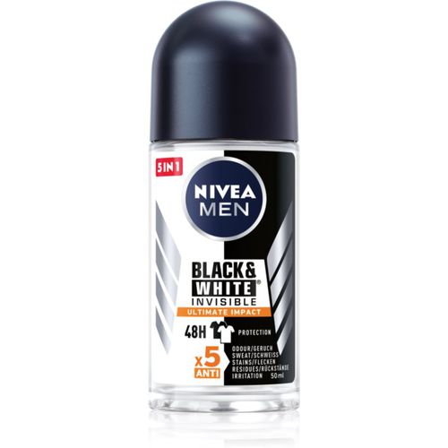 Men Invisible Black & White antitranspirante con bola para hombre 50 ml - Nivea - Modalova