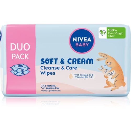 BABY Soft & Cream sanfte Feuchttücher für Kleinkinder 2x57 St - Nivea - Modalova