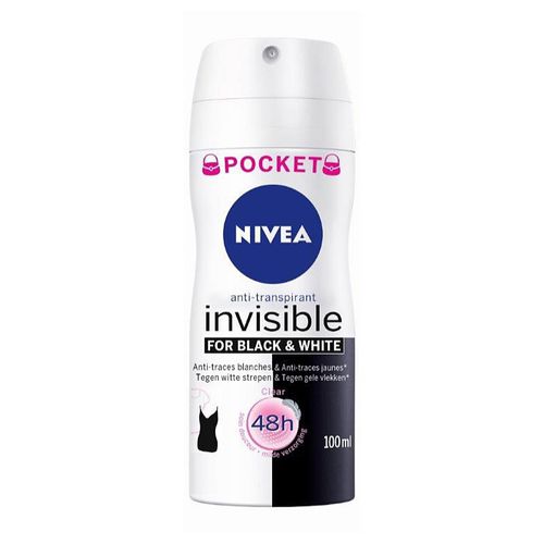 Invisible Black & White Clear antitranspirante en spray para mujer 100 ml - Nivea - Modalova