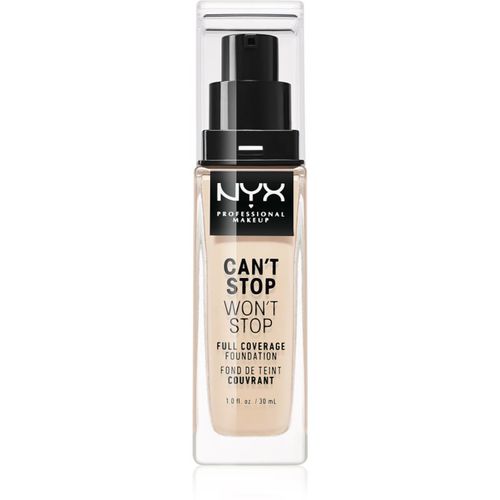 Can't Stop Won't Stop Full Coverage Foundation fondotinta ad alta coprenza colore 1.3 Light Porcelain 30 ml - NYX Professional Makeup - Modalova