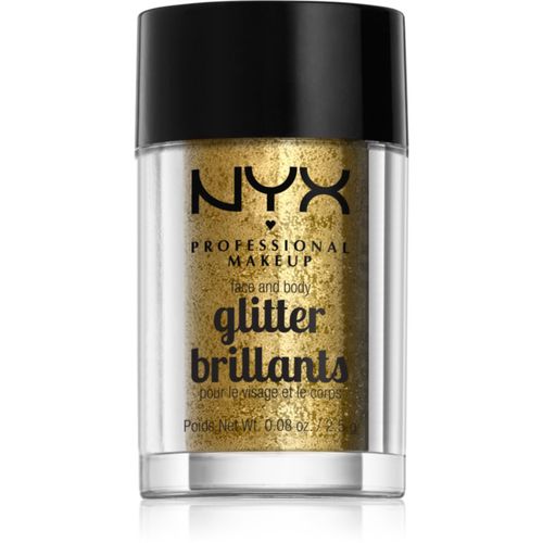 Face & Body Glitter Brillants glitter para cuerpo y rostro tono 05 Gold 2.5 g - NYX Professional Makeup - Modalova