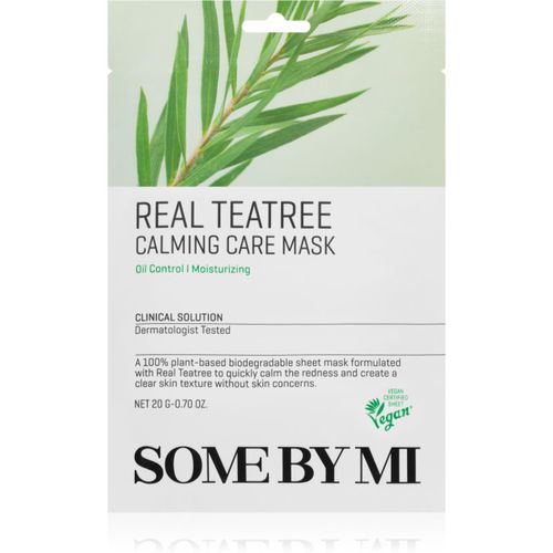 Clinical Solution Teatree Calming Care Mask mascarilla facial calmante en forma de hoja para pieles problemáticas y con acné 20 g - Some By Mi - Modalova