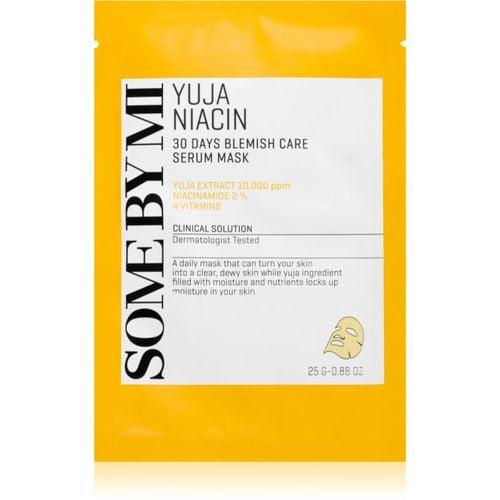 Yuja Niacin Blemish Care maschera viso illuminante in tessuto per pelli grasse e problematiche 25 g - Some By Mi - Modalova