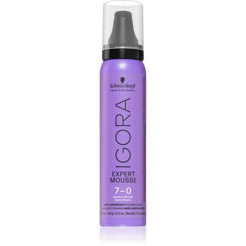 IGORA Expert Mousse tinte en espuma para cabello tono 7-0 Medium Blonde Natural 100 ml - Schwarzkopf Professional - Modalova