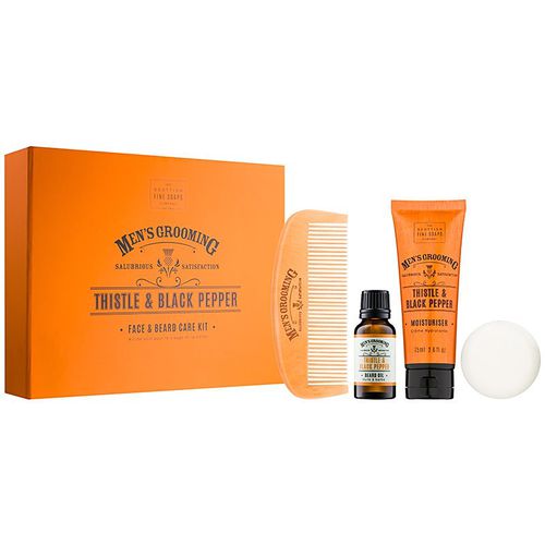 Men’s Grooming Thistle & Black Pepper set (para cara y barba ) para hombre - Scottish Fine Soaps - Modalova