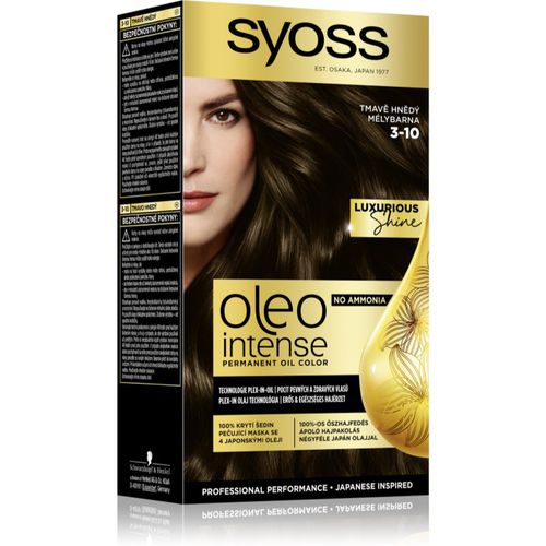 Oleo Intense tinte permanente para cabello con aceite tono 3-10 Deep Brown 1 ud - Syoss - Modalova