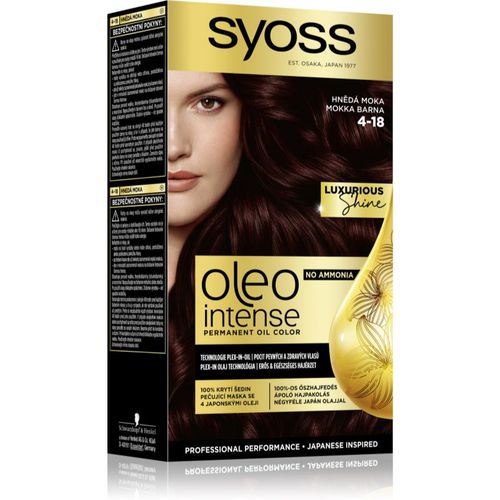 Oleo Intense Permanent-Haarfarbe mit Öl Farbton 4-18 Mokka Brown 1 St - Syoss - Modalova