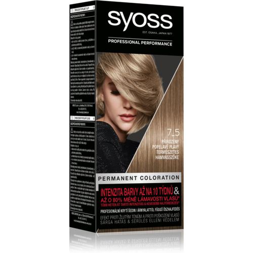 Color tinta permanente per capelli colore 7-5 Natural Ashy Blond 2x50 ml - Syoss - Modalova