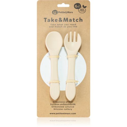 Take&Match Silicone Cutlery Besteck Desert Sand 6 m+ 2 St - Petite&Mars - Modalova