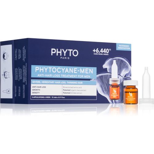 Cyane Men Treatment tratamiento de crecimiento del cabello contra la caída del cabello 12x3.5 ml - Phyto - Modalova