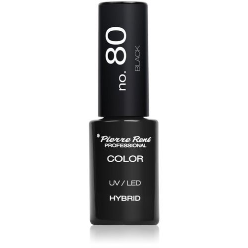 Nails Hybrid Gel Nagellack für UV/LED Lampe Farbton No. 80 Black 6 ml - Pierre René - Modalova