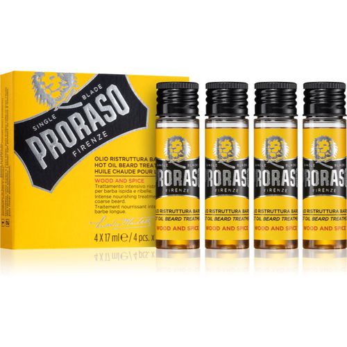 Wood and Spice Hot Set tratamiento de aceite intensivo para barbas duras 4 x 17 ml - Proraso - Modalova