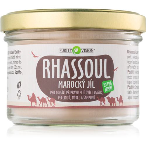 Rhassoul arcilla de Marruecos para la preparación de mascarillas faciales, exfoliantes, jabones y champús 200 g - Purity Vision - Modalova