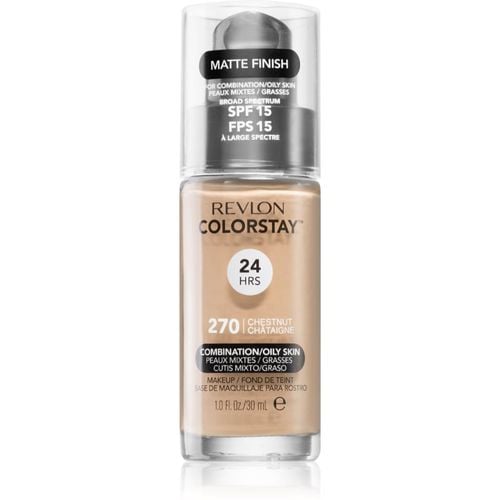 ColorStay™ fondotinta opacizzante lunga tenuta per pelli grasse e miste colore 270 Chestnut 30 ml - Revlon Cosmetics - Modalova