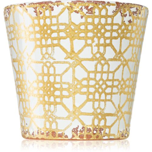 Ceramic Lattice White Wild Iris candela profumata 14x12,5 cm - Wax Design - Modalova