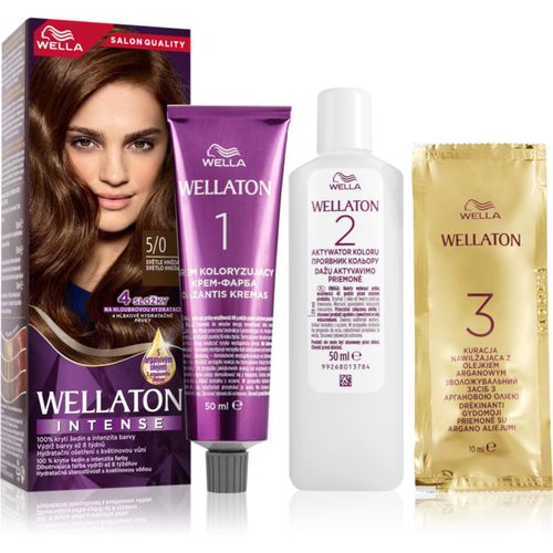 Ton Intense tinte permanente para cabello con aceite de argán tono 5/0 Light Brown 1 ud - Wella - Modalova