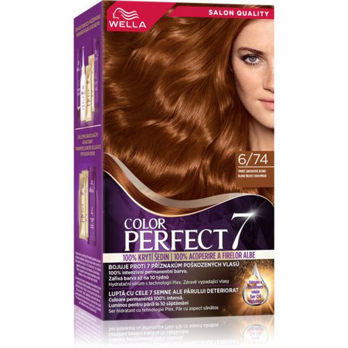 Color Perfect Haarfarbe Farbton 6/74 Dark Blonde Amber 1 St - Wella - Modalova