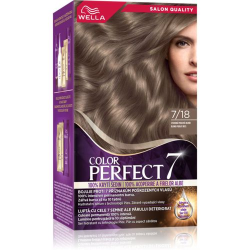 Color Perfect tinte de pelo tono 7/18 Cool Pearl Med Blonde 1 ud - Wella - Modalova