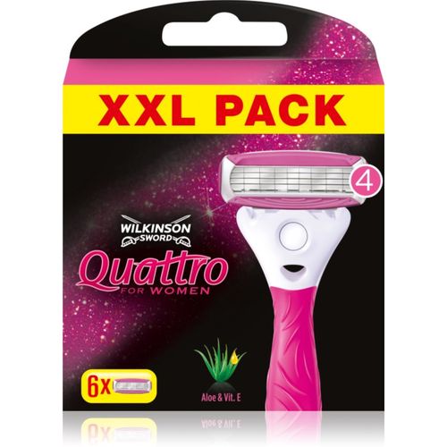 Quattro for Women Aloe & Vit. E cabezal de recambio 6 ud - Wilkinson Sword - Modalova