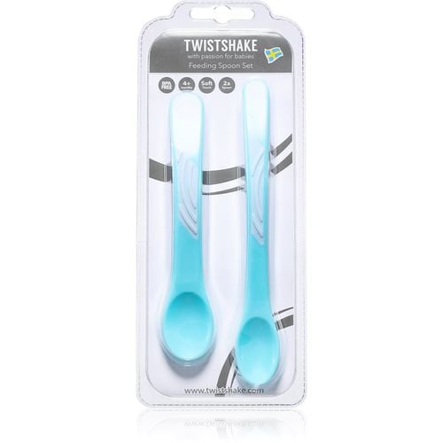 Feeding Spoon Set cucchiaino 4+m Pastel Blue 2 pz - Twistshake - Modalova